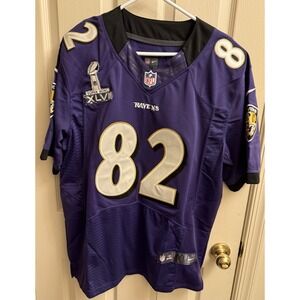 NFL Ravens 82 Nike Authentic Stitched Torrey Smith Super Bowl Jersey Size 40 (M)